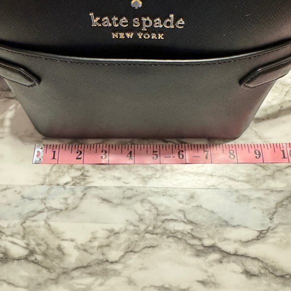KATE SPADE Staci Dome Crossbody NWT Black Saffiano Leather - Picture 12 of 15